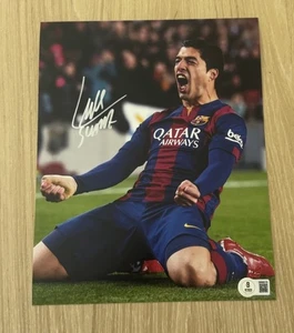 LUIS SUAREZ SIGNED BARCELONA 8X10 PHOTO BAS BECKETT - Picture 1 of 2