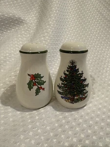 Albero di Natale originale Cuthbertson England • Shaker sale e pepe fascia verde - Foto 1 di 8