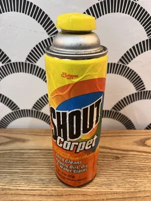 VINTAGE SHOUT Carpet & Stain Remover 22oz Yellow Bottle 1994 Movie Prop 90s - Image 1 of 4