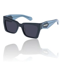 Karen Walker Immortalised Sunglasses |Black / Blue Arms,Acetate, Square Cats Eye - Picture 1 of 5