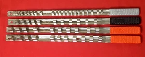 4 Vtg Craftsman Socket Rail Racks 1/4”, 3/8”, and (2) 1/2” Made in USA! - Picture 1 of 5