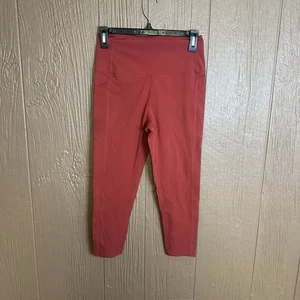Zyia Brick Red Active Light N Tight Pockets Cropped Legging Size 8/10 Athletic - Picture 1 of 7