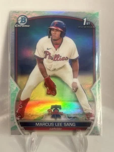 Marcus Lee Sang 2023 Bowman Chrome 1st Lunar Glow Refractor #BCP-126 - Phillies - Picture 1 of 2