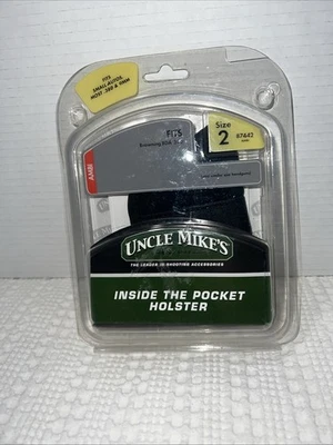 Uncle Mikes Pocket Holster Size 2 Black Ambidextrous Fits .380 & 9MM--05 - Image 1 of 4