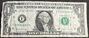 2017 A Atlanta $1 Bill Quad Solid Devil 6666’s Note - Picture 1 of 2