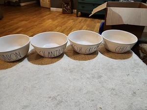 Rae Dunn SOUR CREAM AND CHEESE ONION AND CILANTRO Ramekins / Bowls - Picture 1 of 11