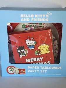 Hello Kitty Paper Tableware Party Set Merry Christmas Holiday NEW Boxed Set - Picture 1 of 19