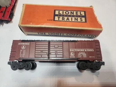 VINTAGE LIONEL 6468X B & O TUSCAN AUTOMOBILE BOXCAR, SCHWER ZU FINDEN AUTO - Bild 1 von 4