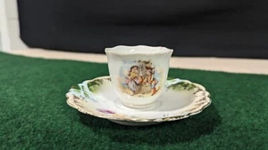 Taza de té en miniatura vintage/antigua con platillo decoración del hogar de China fina art deco - Imagen 1 de 13