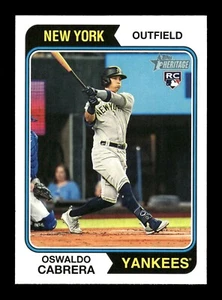 2023 Topps Heritage #135 Oswaldo Cabrera RC NY Yankees - Picture 1 of 2