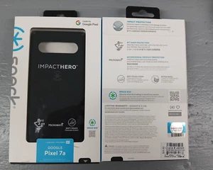 Speck Impact Hero Slim Soft Touch Case Google Pixel 7a 8Ft Drop Protection Black - Picture 1 of 2