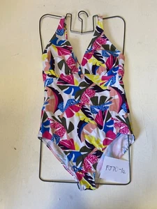 BON PRIX White Floral Printed Swimsuit Plus Size UK 18 (FJ70-14) - Picture 1 of 3