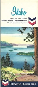 1965 CHEVRON OIL Pend Oreille Road Map IDAHO Boise Lewiston Pocatello Twin Falls - Picture 1 of 4