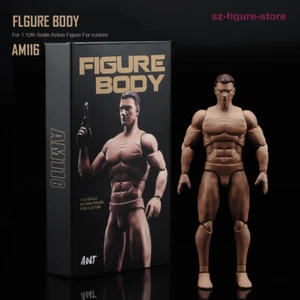 ANT 1:12 Scale Muscle Man 6 inch PVC Male Strong Action Figure Body Pistol Dolls - Picture 1 of 12