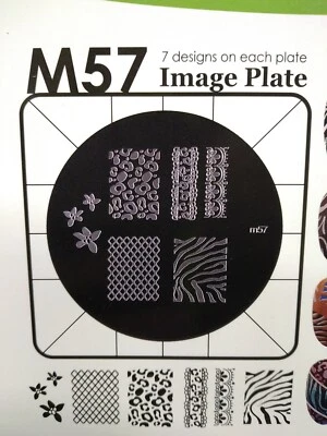 Placa de imagen de arte en uñas estampado Konad M57 Foto 1 de 4