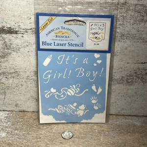 Stencil tradizionali americani vintage anni 90 è a... Stencil ragazzo blu taglio laser nuovo - Foto 1 di 16