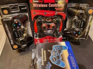 Brand New PS2 Controllers Wireless + analogue Silvercrest / Gamestop (Sealed x 4 - Picture 1 of 4