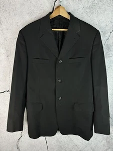 Prada Sport Gabardine Nylon Black Suit Blazer Jacket Size 52 - Picture 1 of 5