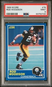 1989 punteggio #78 Rod Woodson Rookie RC - PSA 9 NUOVO DI ZECCA (nuova lastra) - Foto 1 di 2