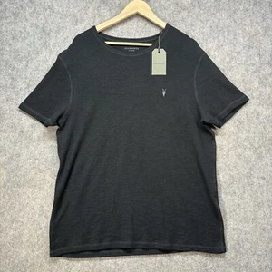 AllSaints Esum SS Crew Top Men’s XXL Black Crew Neck Logo T-shirt BNWT - Picture 1 of 13