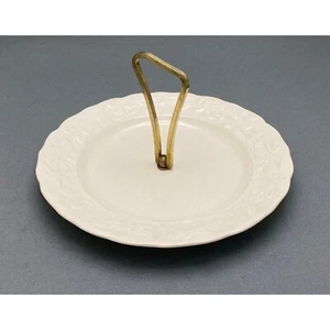Vintage Ceramic Platter/Dessert/Tidbit Tray With Embossed Floral Border - Picture 1 of 4