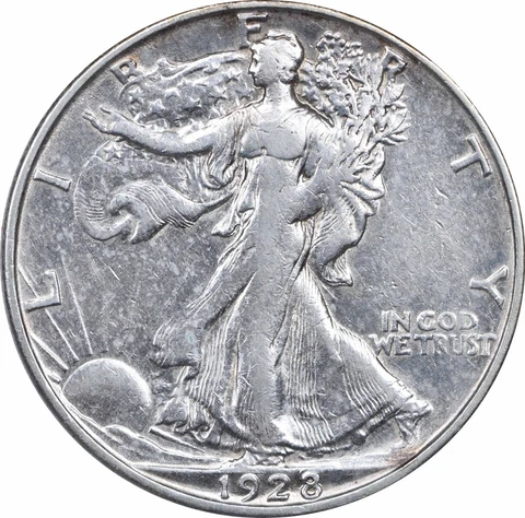 1928-S Walking Liberty half Dollar EF Cover
