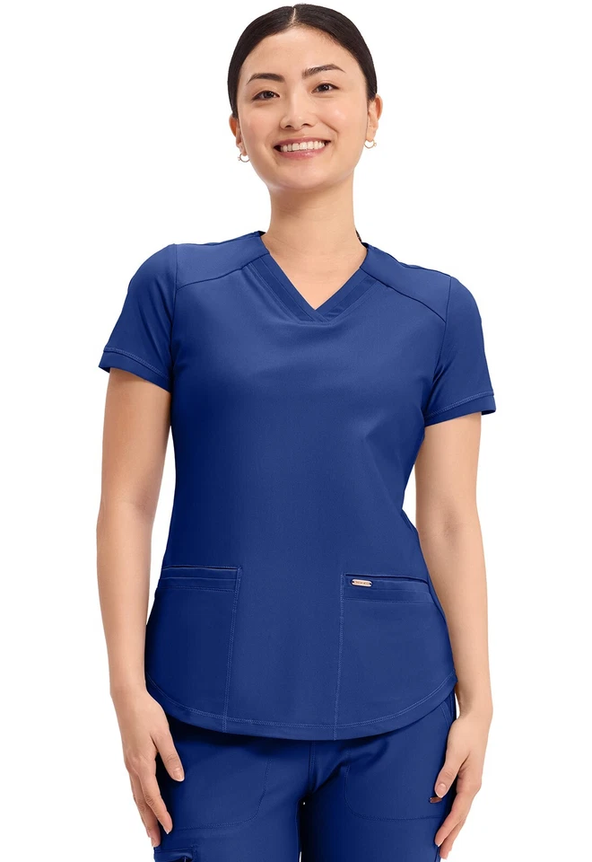 Cherokee Scrubs Form V Neck Top CK840 GAB Galaxy Blue Free Shipping - Image 1 of 4
