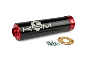 Silenziatore KRM Pro Ride 50 - 70cc alluminio nero - rosso - Foto 1 di 4