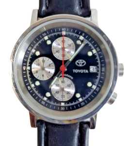 Toyota Chronograph Quartz Watch Black dial. Runs. - Picture 1 of 13