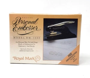 Royal Mark Deluxe Personal Embosser Stationery Books RM-1600 Factory Sealed New. - Picture 1 of 9