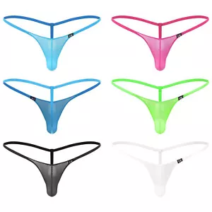 Herren durchsichtig Mini Tanga Wölbung Beutel T-Back G-String niedrig erhöht Mikrounterwäsche - Bild 1 von 72