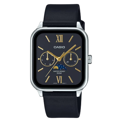 Casio MTP-M305L-1A2 Lunar Phase Analog Watch, Water Resistant, Stylish Design - Image 1 of 2