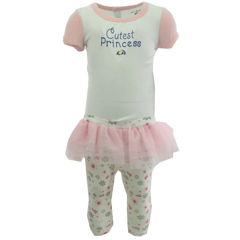 Los Angeles Rams Girls NFL Apparel Baby Infant Size Creeper & Pants Combo Set Cover