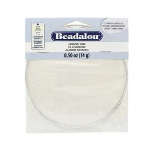 Beadalon Memory Wire Silver Plated Extra Large Necklace 0.50 oz (1mm .039in) - Picture 1 of 1
