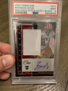Brandon Aiyuk 2020 Panini One Premium Precision RC Patch Auto RPA 04/10 49ers - Picture 1 of 8