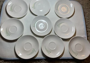 Franziskanerfarn Dell Set 9 Untertassen MCM 6 cm - Bild 1 von 4