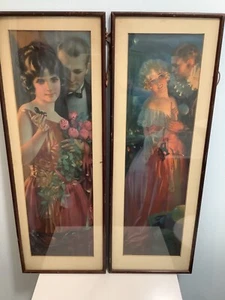 1920s/30s-style framed Art Prints x 2 - Picture 1 of 2