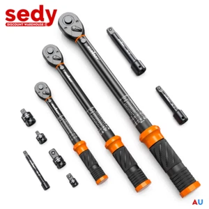 1/4''/3/8''/1/2'' Drive Torque Wrench Set Click Torque Wrench Adjustable 72Tooth - Picture 1 of 11