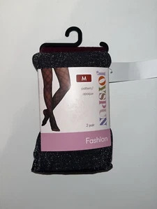 Joyspun Shimmer and Opaque Tights Size M 2 Pack - Picture 1 of 2