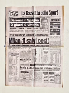 Gazzetta dello Sport 5 February 1982 Saronni - Fuel Cost - La Rocca - Milan - Picture 1 of 1