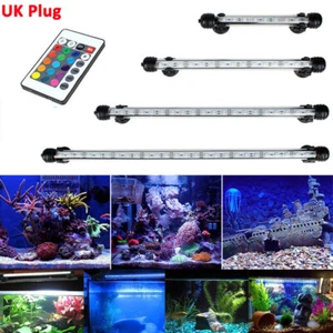 Aquarium Fish Tank Pond 5050 LED Strip RGB Light Bar Lamp Submersible Lights UK - Picture 1 of 48