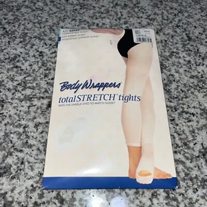 Body Wrappers totalSTRETCH Tights Convertible Foot Adult L-XL Ballet Pink A31 - Picture 1 of 4