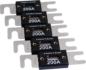 5 Pack of 200 Amp ANL Fuse, Nickel Plated Blade Free Fast Shipping AU - Picture 1 of 6