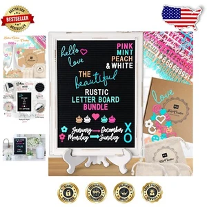 Premium Felt Letter Board 12x16 with Vintage Frame - All-Inclusive Bundle - Picture 1 of 11