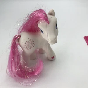 My Little Pony "Star Swirl" Blanco Rosa Oropel Figura Juguete G3 2002 Pie Magnético - Imagen 1 de 6