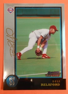 1998 Bowman Chrome Gold Signature SP 15/50- Desi Relaford #334 Phillies - Picture 1 of 6