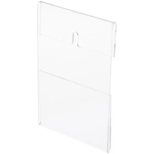 Plymor Clear Acrylic Top-Fold Sign Holder Frame (Wall Mount), 4" W x 6" H - Picture 1 of 1