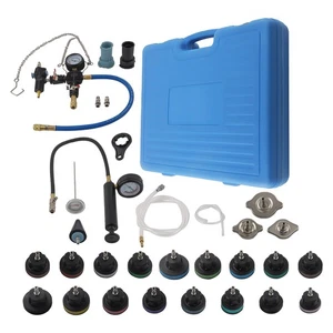 Vacuum Radiator Coolling Pressure Pneumatic System Tester Purge Refill Tool Kit - Picture 1 of 11