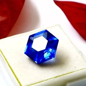 Lustrous 10.22 Ct Natural Rare Blue Tanzanite Hexagon Cut Loose Gemstone - Picture 1 of 4