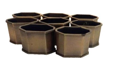 Juego de 8 servilleteros vintage tono bronce - decoración de mesa de cena fiesta Foto 1 de 4